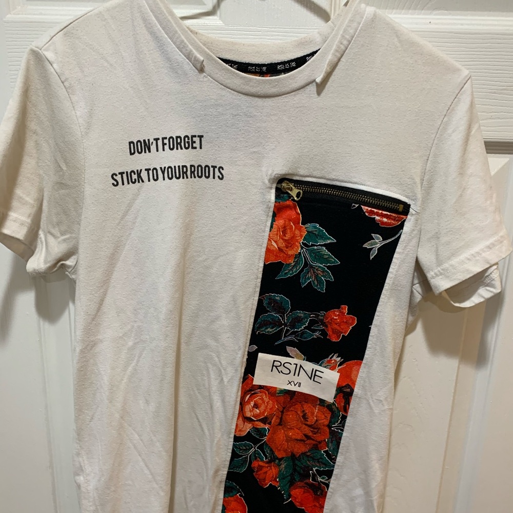 White flower shirt